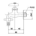 Vòi gắn tường TOTO T26-13 lạnh - Ảnh 5