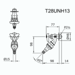 Vòi gắn tường TOTO T28UNH13 lạnh (kèm cút nối) - Ảnh 4