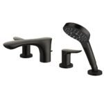 Vòi xả bồn tắm TOTO TBG01202BC#MBL dòng GO (4 lỗ), màu Đen mờ, kèm tay sen