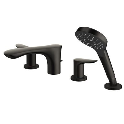 Vòi xả bồn tắm TOTO TBG01202BC#MBL dòng GO (4 lỗ), màu Đen mờ, kèm tay sen