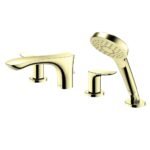 Vòi xả bồn tắm TOTO TBG01202BB#PFG dòng GO (4 lỗ), màu Vàng pháp bóng, kèm tay sen