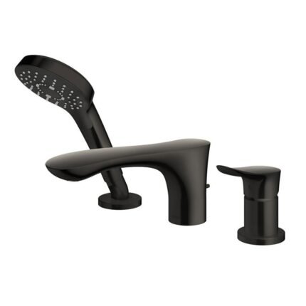 Vòi xả bồn tắm TOTO TBG01305BB nóng lạnh, dòng GO (3 lỗ), màu đen mờ, kèm tay sen