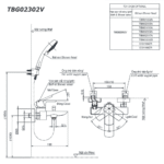 Vòi sen tắm TOTO TBG02302BA#MBL nóng lạnh (không kèm tay sen) đen mờ - Ảnh 2