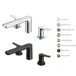 Vòi xả TOTO TBG03201BA nóng lạnh, dòng GS (3 lỗ), màu Crom bóng - Ảnh 6