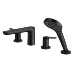 Vòi xả bồn tắm TOTO TBG03202BC#MBL nóng lạnh, dòng GS (4 lỗ), màu đen mờ, kèm tay sen