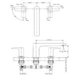 Vòi xả bồn tắm TOTO TBG04201BA#MBL nóng lạnh, dòng GA (3 lỗ), màu đen mờ - Ảnh 5