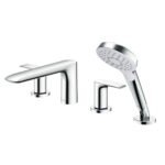 Vòi xả bồn tắm TOTO TBG04202BB nóng lạnh, dòng GA (4 lỗ), màu chrome, kèm tay sen