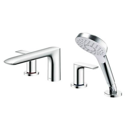 Vòi xả bồn tắm TOTO TBG04202BB nóng lạnh, dòng GA (4 lỗ), màu chrome, kèm tay sen