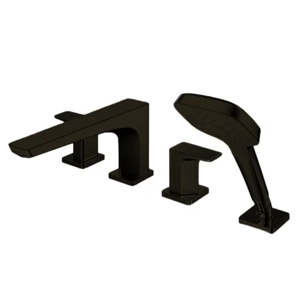 Vòi xả bồn tắm TOTO TBG07202A#MBL nóng lạnh, dòng GE (4 lỗ), màu đen mờ, kèm tay sen