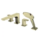 Vòi xả bồn tắm TOTO TBG07202A#PBR nóng lạnh, dòng GE (4 lỗ), màu Đồng bóng, kèm tay sen