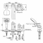 Vòi xả bồn tắm TOTO TBG07305AA#MBL nóng lạnh, dòng GE (3 lỗ), màu đen mờ - Ảnh 4