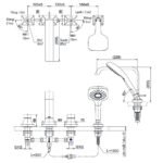 Vòi xả bồn tắm TOTO TBG08202A#PN nóng lạnh, dòng GC (4 lỗ), màu Nickel bóng, kèm tay sen - Ảnh 6