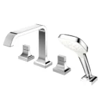 Vòi xả bồn tắm TOTO TBG08202A#PN nóng lạnh, dòng GC (4 lỗ), màu Nickel bóng, kèm tay sen