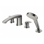 Vòi xả bồn tắm TOTO TBG09202A#BN nóng lạnh, dòng GM (4 lỗ), màu Nickel mờ, kèm tay sen
