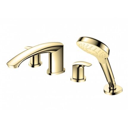 Vòi xả bồn tắm TOTO TBG09202A#PBR nóng lạnh, dòng GM (4 lỗ), màu Đồng bóng, kèm tay sen
