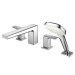 Vòi xả bồn tắm TOTO TBG10202A#BN nóng lạnh, dòng GB (4 lỗ), màu Nikel mờ, kèm tay sen