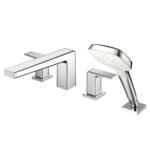 Vòi xả bồn tắm TOTO TBG10202A#PN nóng lạnh, dòng GB (4 lỗ), màu Nikel bóng, kèm tay sen