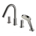 Vòi xả bồn tắm TOTO TBG11202A#BN nóng lạnh, dòng GF (4 lỗ), màu Nikel mờ, kèm tay sen