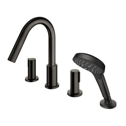 Vòi xả bồn tắm TOTO TBG11202A#MBL nóng lạnh, dòng GF (4 lỗ), màu đen mờ, kèm tay sen