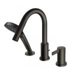 Vòi xả bồn tắm TOTO TBG11305AA#MBL nóng lạnh, dòng GF (3 lỗ), màu đen mờ, kèm tay sen