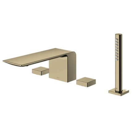 Vòi xả bồn tắm TOTO TBP02202AA#BBR nóng lạnh, dòng ZL (4 lỗ), màu Đồng mờ, kèm tay sen