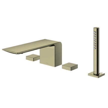 Vòi xả bồn tắm TOTO TBP02202AA#BFG nóng lạnh, dòng ZL (4 lỗ), màu Vàng pháp mờ, kèm tay sen