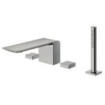 Vòi xả bồn tắm TOTO TBP02202AA#BN nóng lạnh, dòng ZL (4 lỗ), màu Nickel mờ, kèm tay sen