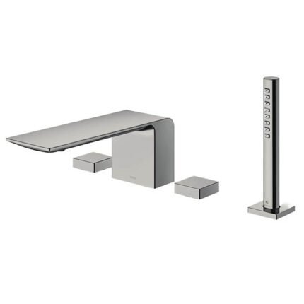 Vòi xả bồn tắm TOTO TBP02202AA#BN nóng lạnh, dòng ZL (4 lỗ), màu Nickel mờ, kèm tay sen