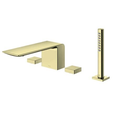 Vòi xả bồn tắm TOTO TBP02202AA#PFG nóng lạnh, dòng ZL (4 lỗ), màu Vàng pháp bóng, kèm tay sen