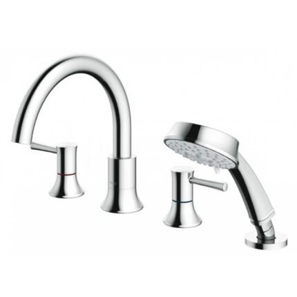 Vòi xả bồn tắm TOTO TBS02202BA nóng lạnh, dòng LN (4 lỗ), màu chrome, kèm tay sen