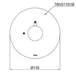 Van dừng TOTO TBV01101BA#MBL (không kèm phụ kiện âm tường) đen mờ - Ảnh 2