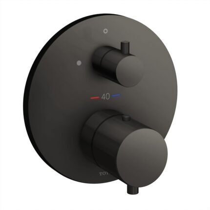 Van điều chỉnh nhiệt độ TOTO TBV01407BA#MBL (kèm van dừng) đen mờ