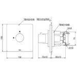 Van dừng TOTO TBV02101BA#MBL (không kèm phụ kiện âm tường) đen mờ - Ảnh 2