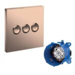 Van chuyển hướng TOTO TBV02105B#BFG 3 đường nước (không kèm phụ kiện âm tường) mạ vàng Pháp mờ