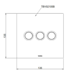 Van chuyển hướng TOTO TBV02105B#BFG 3 đường nước (không kèm phụ kiện âm tường) mạ vàng Pháp mờ - Ảnh 2