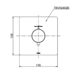 Van điều chỉnh nhiệt độ TOTO TBV02402B#BN (loại nút nhấn, không kèm phụ kiện âm tường) mạ Nikel mờ - Ảnh 2