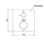 Van điều chỉnh nhiệt độ TOTO TBV02403B#BN (không kèm phụ kiện âm tường) mạ Nikel mờ - Ảnh 2