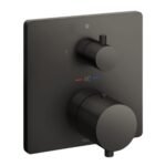 Van điều chỉnh nhiệt độ TOTO TBV02404BA#MBL 2 đường nước ra (không kèm phụ kiện âm tường) đen mờ