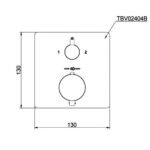 Van điều chỉnh nhiệt độ TOTO TBV02404B#BN 2 đường nước ra (không kèm phụ kiện âm tường) mạ Nikel mờ - Ảnh 2