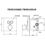 Van chuyển hướng TOTO TBV02406B#PN (dạng nút nhấn) mạ Nikel bóng - Ảnh 2
