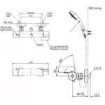 Vòi sen tắm TOTO TBV03431V/ TBW02006V nhiệt độ Nhật Bản dòng GG (loại không vòi xả bồn) - Ảnh 6