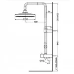 Thân sen cây TOTO TBW02002BA  2 chế độ (bát sen vuông) - Ảnh 3