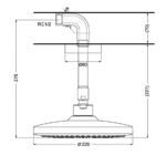 Bát sen gắn trần TOTO TBW02003B1A#PN vuông 210mm mạ Nikel bóng - Ảnh 2