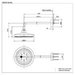 Bát sen gắn tường TOTO TBW01004A#BFG 2 chế độ Tròn 220mm mạ vàng Pháp mờ - Ảnh 2