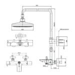 Vòi sen cây TOTO TBW01301AB#MBL nhiệt độ dòng G đen mờ - Ảnh 2