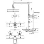 Vòi sen cây TOTO TBW07401A nhiệt độ - Ảnh 6