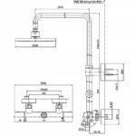 Vòi sen cây TOTO TBW07402A nhiệt độ - Ảnh 4