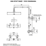 Sen cây TOTO TBW08406A nhiệt độ (loại không vòi xả bồn, tay sen) - Ảnh 4