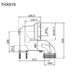 Bích nối sàn bồn cầu TOTO THX919 - Ảnh 2