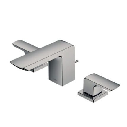 Vòi lavabo TOTO TLG02201BA#BN nóng lạnh dòng GO (3 lỗ) mạ Nikel mờ